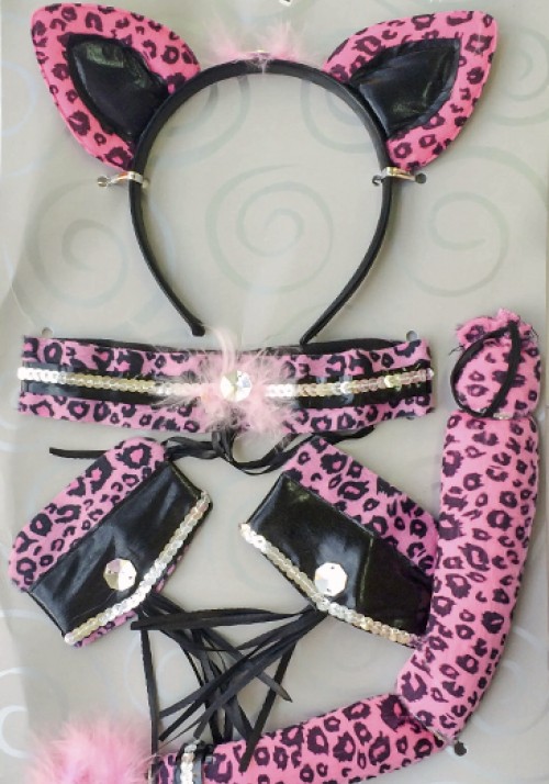 Комплект"Кошка"Luxe розовый леопард 02770OS
