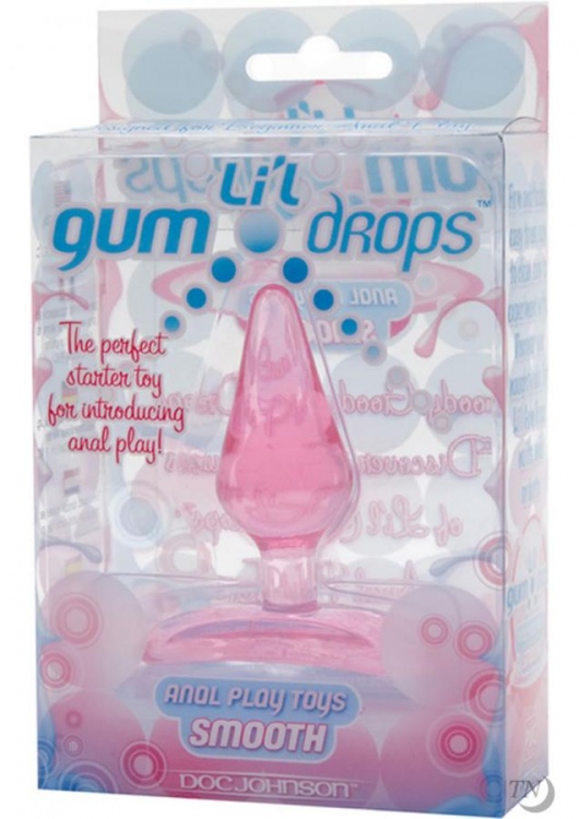 Маленькая розовая пробка Li'l Gum Drops Smooth 0242-12BXDJ