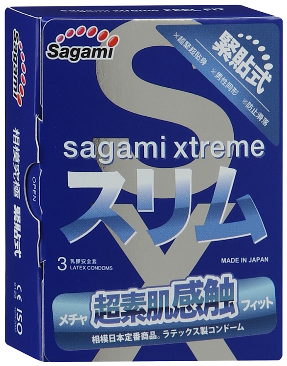 Презервативы Sagami №3 Xtreme Feel Fit 3D Sag464