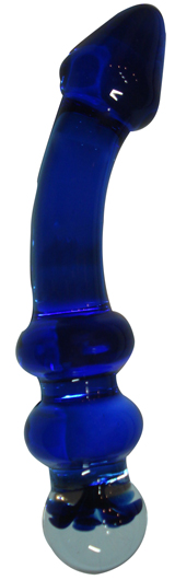 Анальный стимулятор изогнутой формы синий GD184