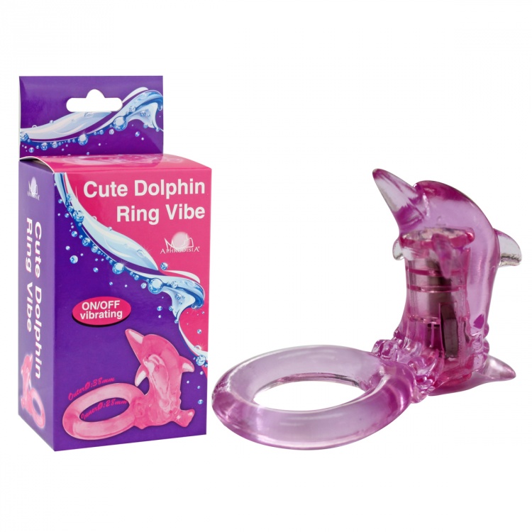Виброкольцо розовое Cute Dolphin Ring Vibe 32010-pinkHW