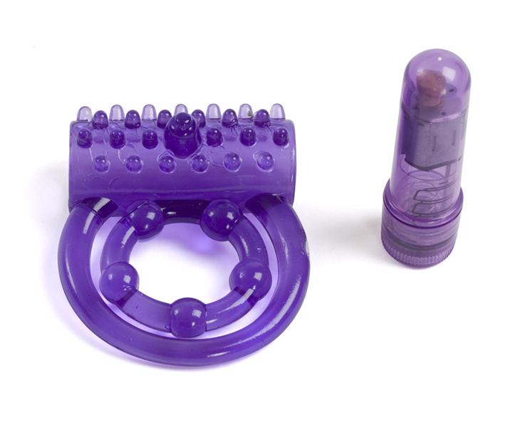 Кольцо эрекционное с вибрацией фиолетовое Weenie Wrapper 0856-01CDDJ