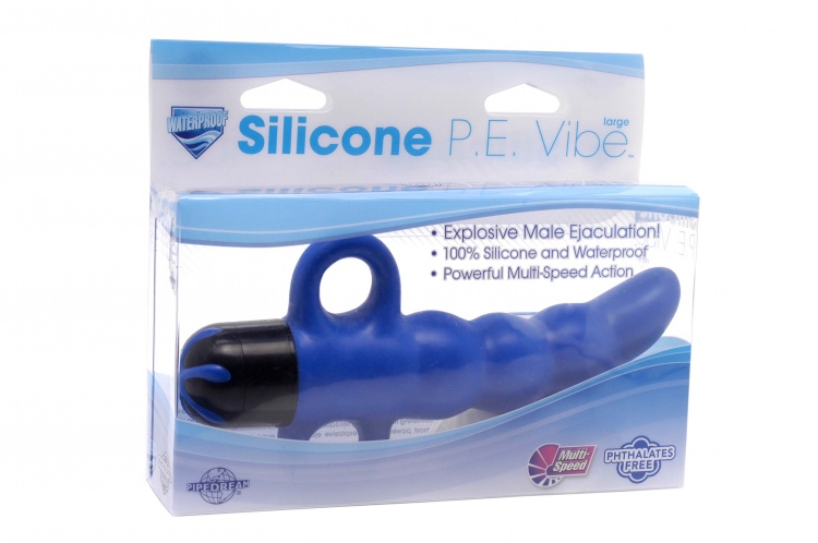 Стимулятор простаты Silicone P.E. Vibe Large Blue 270214PD