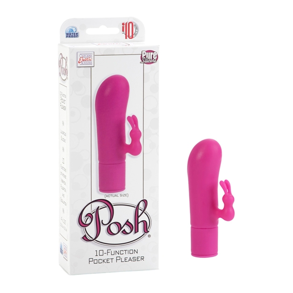 Силиконовый вибратор Posh 10-Function Pocket Pleasers Pink 0008-10BXSE