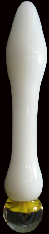 Анальный стимулятор белый с цветным основанием GD218