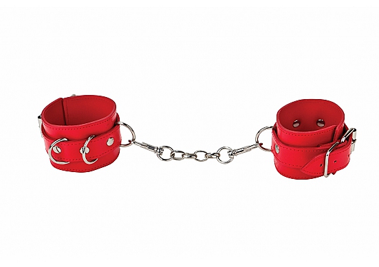 Наручники Leather Cuffs Red SH-OU048RED