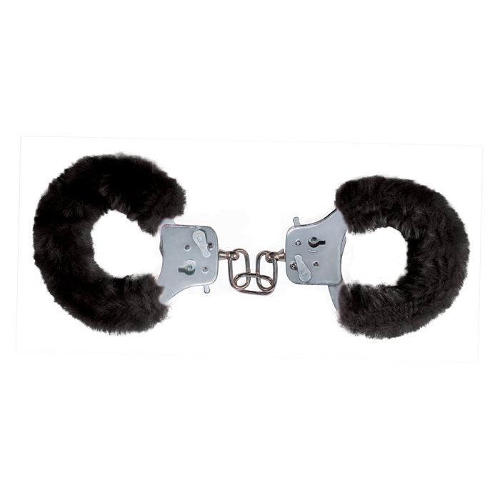 Наручники с мехом Furry Fun Cuffs Black 9505TJ