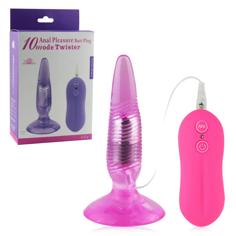 Вибростимулятор анальный пурпурный Anal Pleasure Butt Plug -10model Twister 89006-02HW