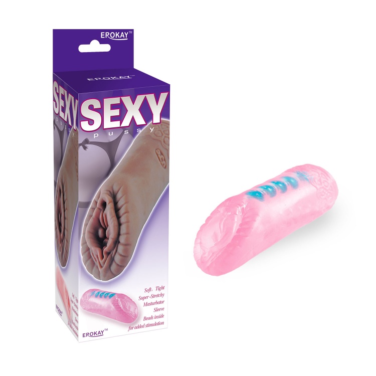 Мастурбатор Sexy Pussy with Beads Tube Pink EK-2301PK