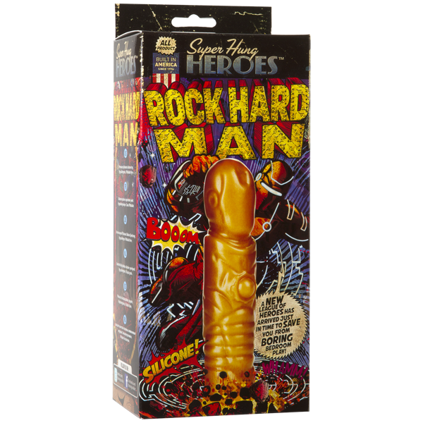 Фаллоимитатор SUPER HUNG HEROES Rock Hard Man Gold 8900-04BXDJ