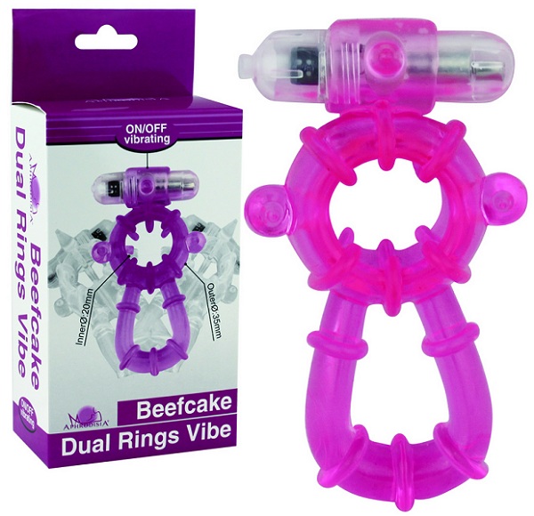 Виброкольцо розовое Beefcake Dual Rings Vibe 32011-pinkHW