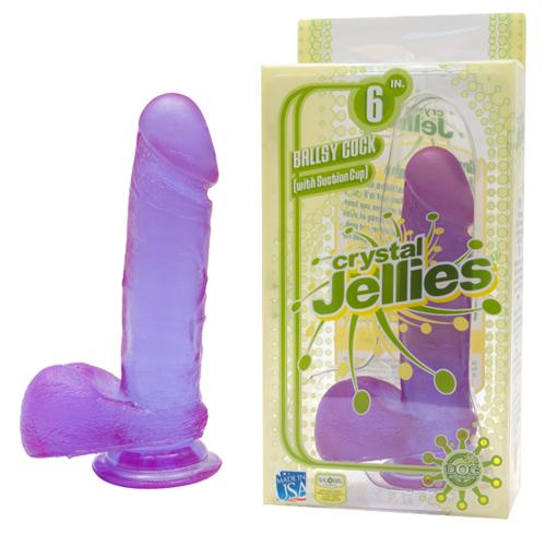 Фаллоимитатор на присоске Сristal Jellies 6" фиолетовый 0288-09BXDJ