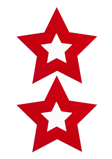 Пестисы открытые "звезды" красные SH-OUNS001RED
