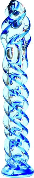 Фаллоимитатор рельефный с переплетением синего оттенка GD002