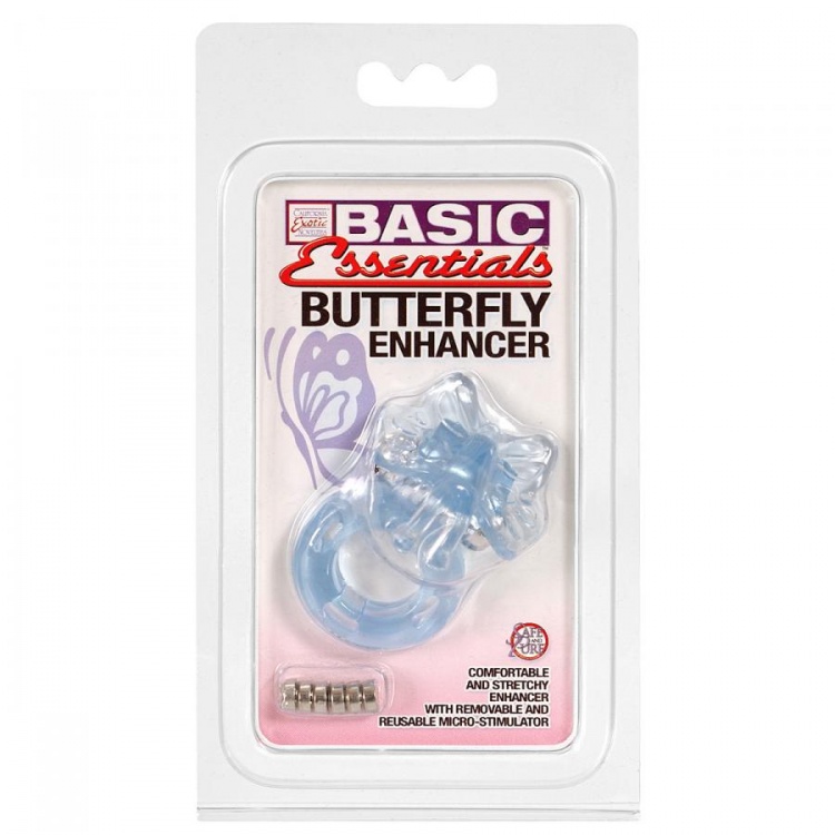 Виброкольцо на пенис со стимулятором клитора Basic Essentials Butterfly Enhancer 1738-20CDSE