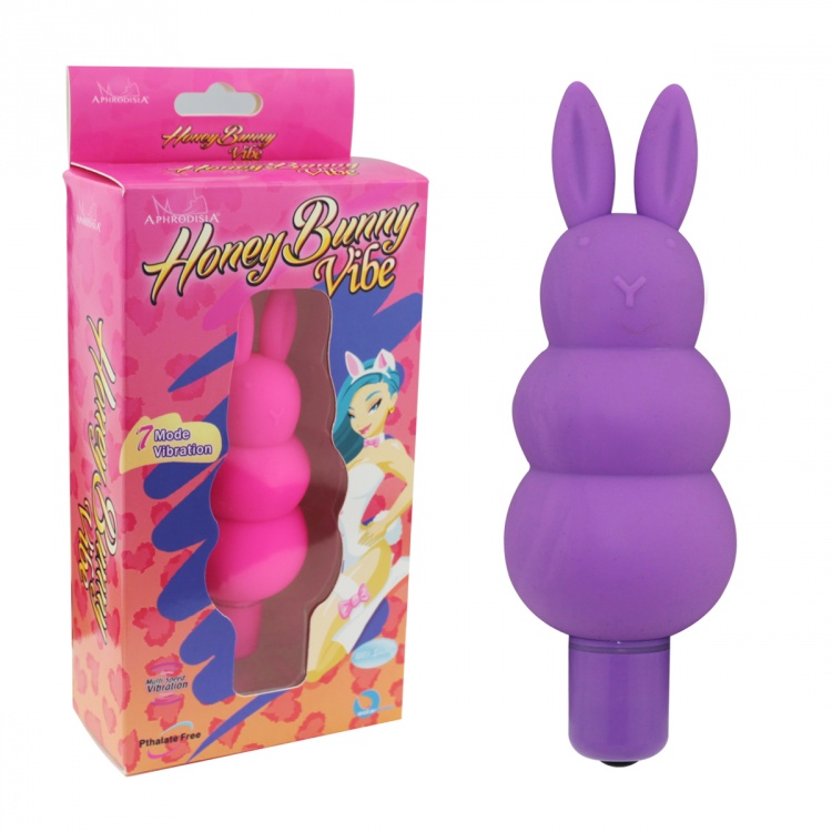 Вибростимулятор рельефный фиолетовый Honey Bunny 82011-purpleHW