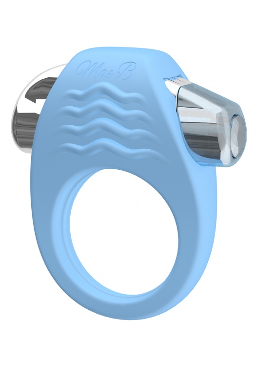 Эрекционное кольцо с вибрацией STYLISH SOFT TOUCH C-RING  BLUE 11474LV
