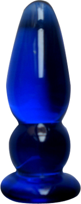 Анальный стимулятор прозрачный темно- синий GD108
