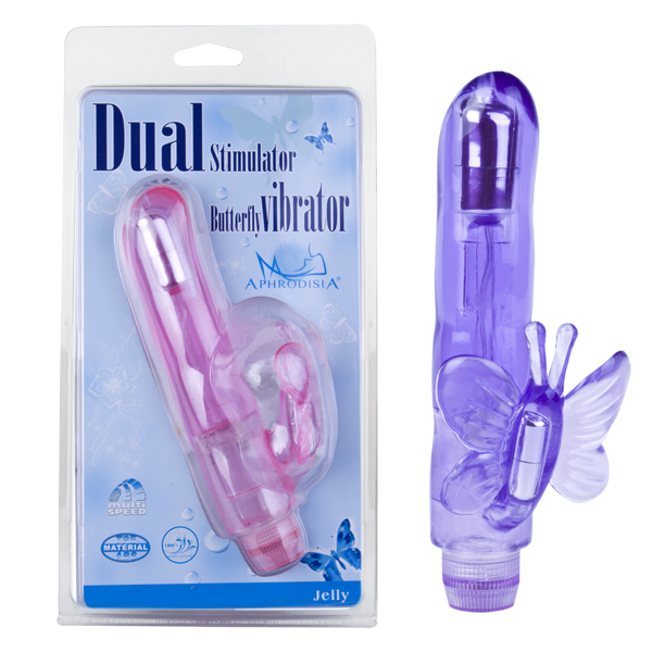 Вибростимулятор фиолетовый Dual Stimulator Butterfly  10283058