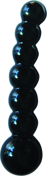 Анальный стимулятор темно- синий в виде соединенных бусинок GD033