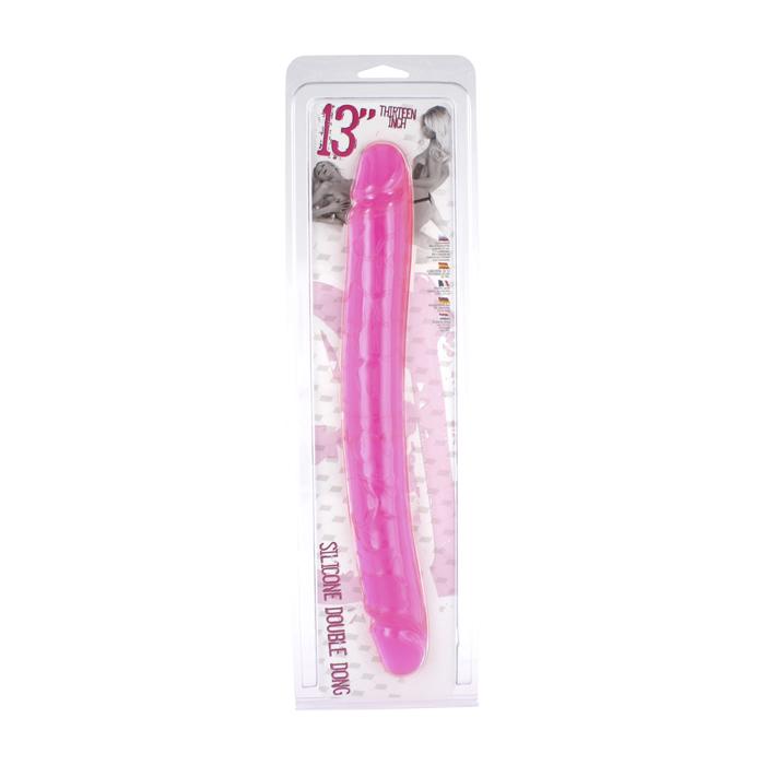Фаллоимитатор двухголовый DOUBLE DONG PINK CLEAR SOFT 06-214SC