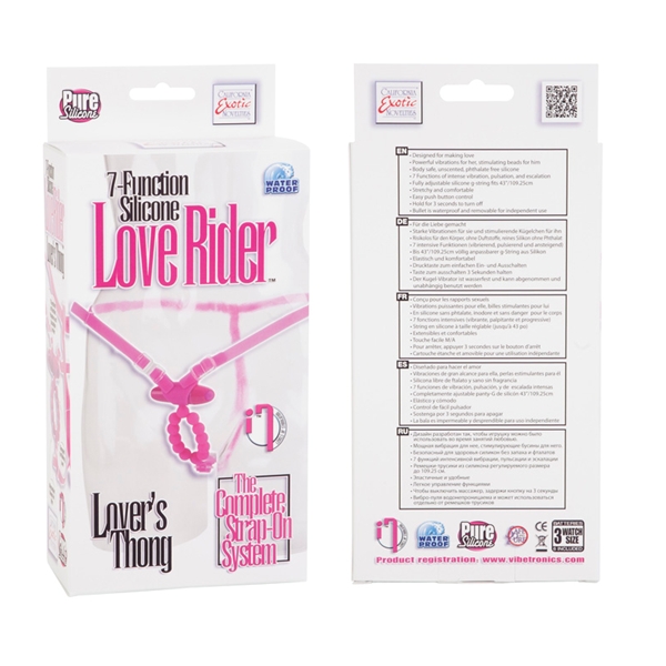 Силиконовые вибротрусики Love Rider Lover’s Thongs Pink 0061-10BXSE