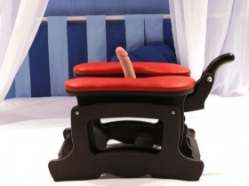 Секс-машина Пегас черного цвета с красными подушками SM Pegas/black-red