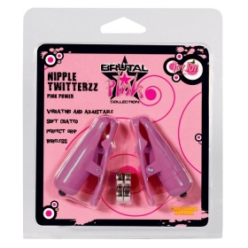 Клипсы на соски и клитор с вибро (розовые) NIPPLE TWITTERZ VIBR NIPPLE CLIPS9783TJ