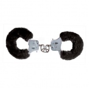 Наручники с мехом Furry Fun Cuffs Black 9505TJ