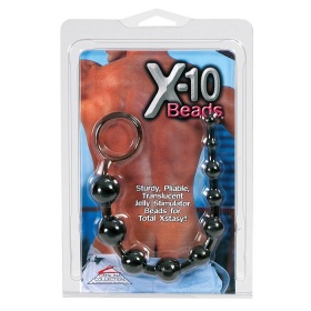 Анальная цепочка X-10 Beads Black 1233-03CDSE
