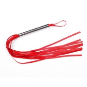 Плеть красная из латекса с хвостами в виде лент длиной 40-45 см 6021-2
