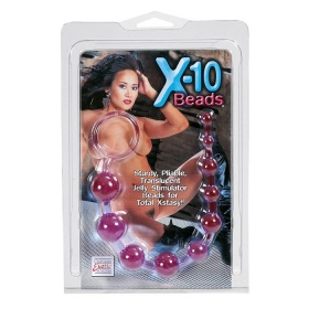 Анальная цепочка X-10 Beads Purple 1233-14CDSE