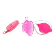 Помпа с вибрацией розовая Pleasure Pump- Butterfly Clitoral 54002-pinkHW