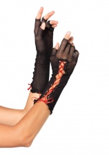 Перчатки с красной шнуровкой OS LA2129br