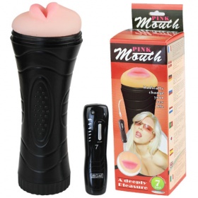 Мастурбатор в колбе Pink Mouth Vibrating BM-00900T27Z-2