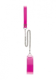 "Ошейник Translucent Slave Collar with Velcro Pink SH-BAD002"